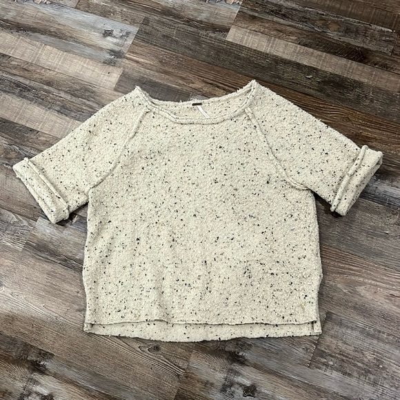 Free People Wool Blend Marsala Tweed Sweater Sz S Nub Oversized Pullover Texture - Picture 7 of 15